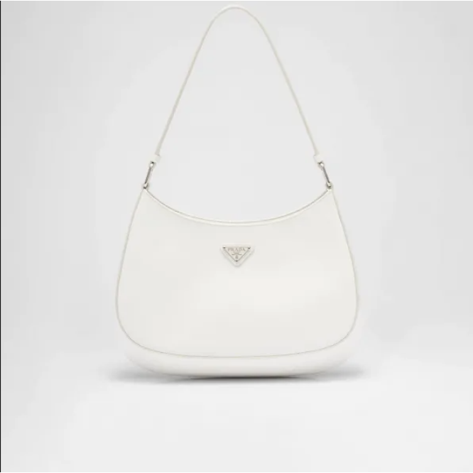 ☆大人気新作☆PRADA プラダ クレオ ブラッシュドレザー ショルダーバッグ ホワイト 1BC499_ZO6_F0009_V_OOO