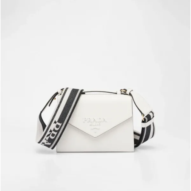 ☆大人気新作☆PRADA プラダ サフィアーノレザー ショルダーバッグ ホワイト1BD317_2ERX_F0009_V_3O3