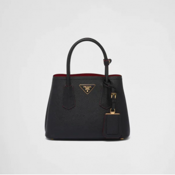 ☆大人気新作☆PRADA プラダ プラダ ドゥーブレ サフィアーノレザー ミニバッグ ブラック/レッド 1BG443_2A4A_F0LJ4_V_XOO