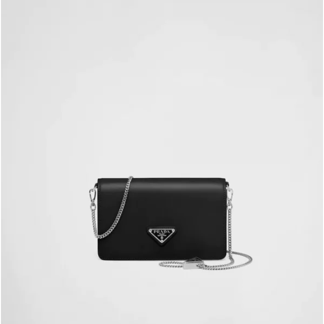 ☆大人気新作☆PRADA プラダ ブラッシュドレザー ショルダーバッグ ブラック 1BD307_ZO6_F0002_V_5OO
