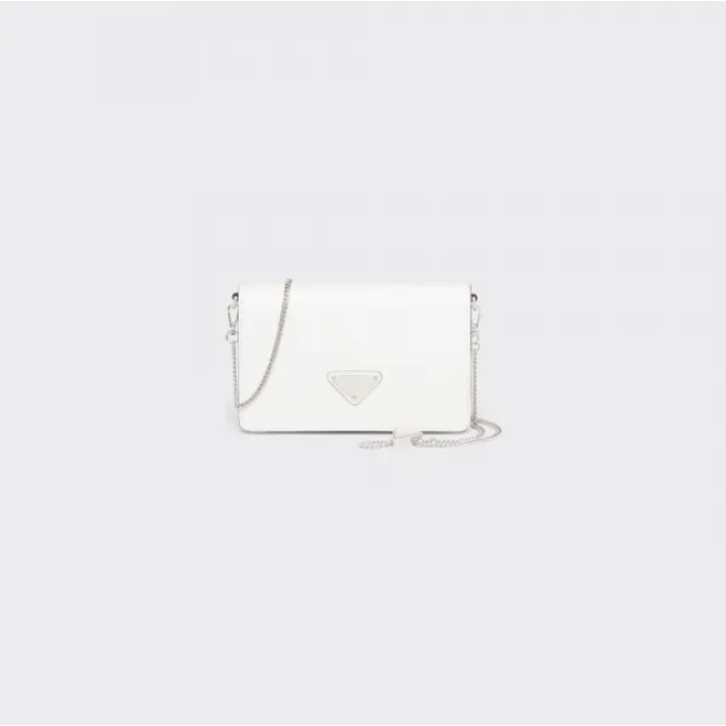 ☆大人気新作☆PRADA プラダ ブラッシュドレザー ショルダーバッグ ホワイト 1BD307_ZO6_F0009_V_5OO