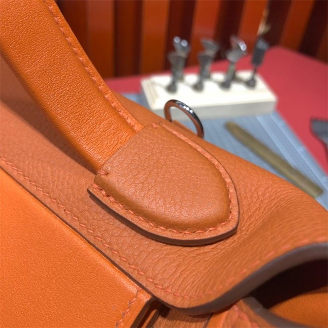 【0111更新】HERMES エルメス Kelly ケリー エプソン オレンジ シルバー金具 MiniKelly ミニケリー 19cm/20cm/25cm