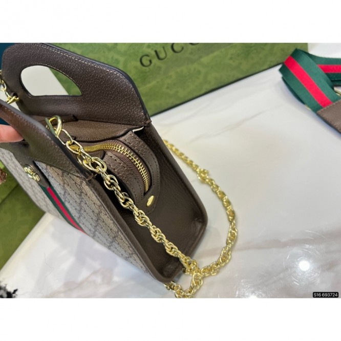 Gucci〔オフィディア〕ウェブ ストライプ付き スモール トートバッグ ‎693724 