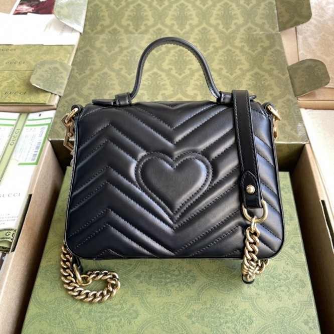 Gucci〔GGマーモント〕ミニ トップハンドルバッグ547260 