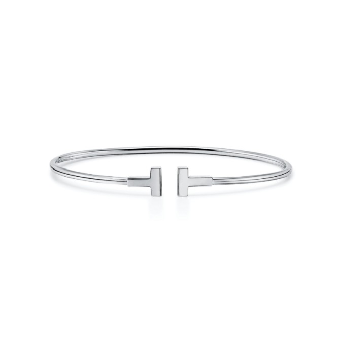 ★新品★Tiffany ティファニー T ナロー ワイヤー ブレスレット 18K ホワイトゴールド 33430175