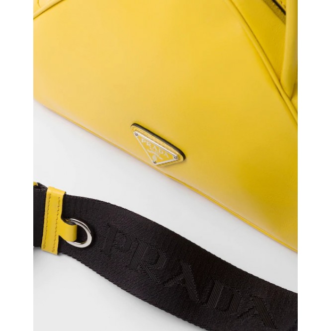 ☆大人気新作☆PRADA プラダ イエロー レザー トップハンドルバッグ 1BB082_2BYA_F0377_V_NEO