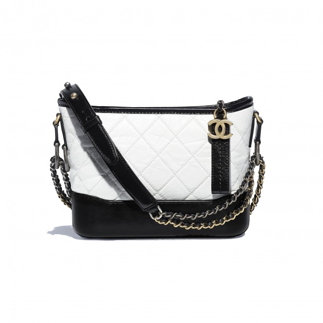 【CHANEL】ガブリエルスモールホーボーバッグ ホワイト & ブラック