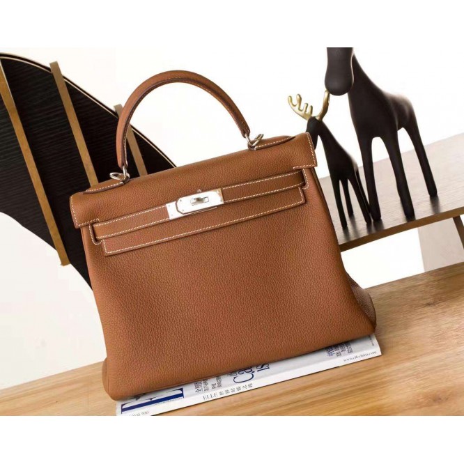 【0111更新】HERMES エルメス Kelly ケリー エプソン ブラウン シルバー金具 MiniKelly ミニケリー 19cm/20cm/25cm