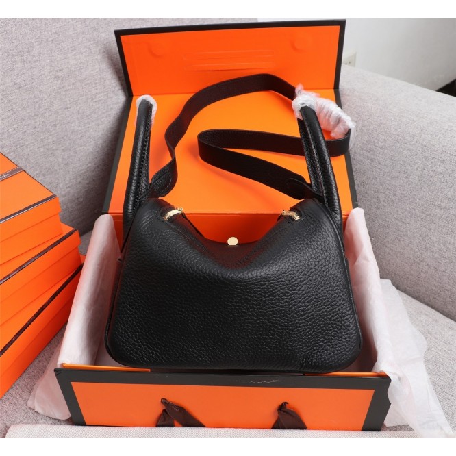 ★超入手困難★HERMES エルメス Lindy Mini リンディ ミニ ハンドバッグ ショルダーバッグ ブラック H079086CK18