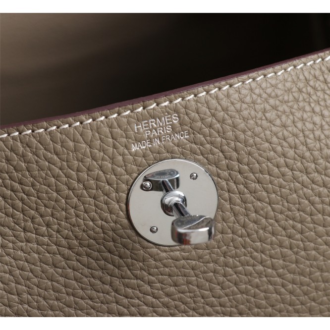 ★超入手困難★HERMES エルメス Lindy Mini リンディ ミニ ハンドバッグ ショルダーバッグ グレー H079086CK18-1
