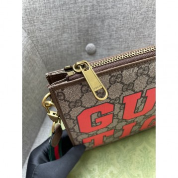 22SS GUCCI TIGER プリント GG ポーチ GGスプリーム688378-1