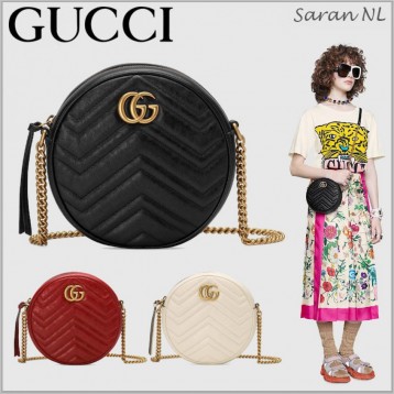 Gucci〔GGマーモント〕ラウンド ミニ ショルダーバッグ550154 