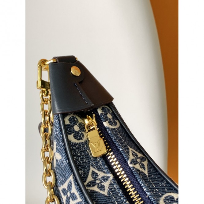  Louis Vuitton ループ 半月型 デニム バゲットバッグM81166