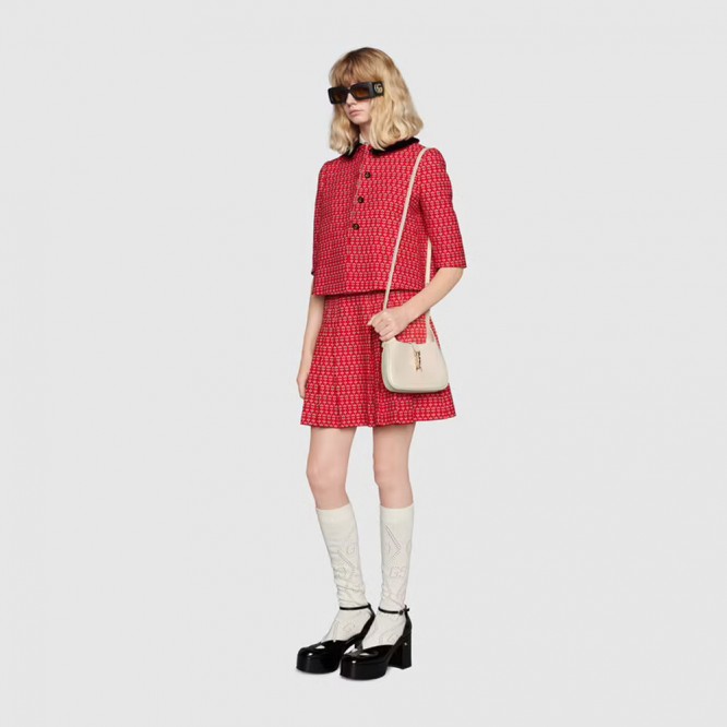 【日常に☆】GUCCI グッチ 〔ジャッキー 1961〕ミニ バッグ ホワイト レザー 637091 10O0G 9022