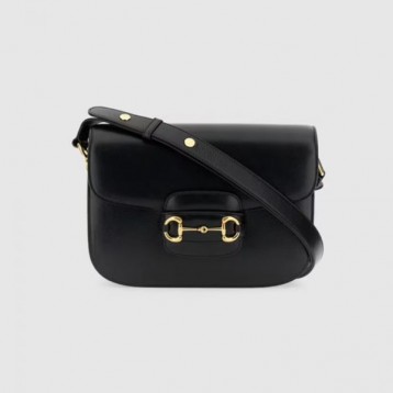 【人気アイテム☆】GUCCI グッチ 〔グッチ ホースビット 1955〕 ショルダーバッグ ブラック レザー 602204 1DB0G 1000