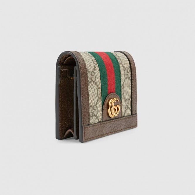 【GUCCI】（グッチ） オフィディア　GG カードケース 財布コンパクトウォレット ブラウン