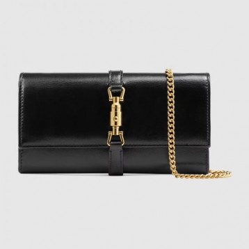 【在庫僅か☆】GUCCI グッチ 〔ジャッキー 1961〕チェーンウォレット ブラック レザー 652681 14J0G 1000
