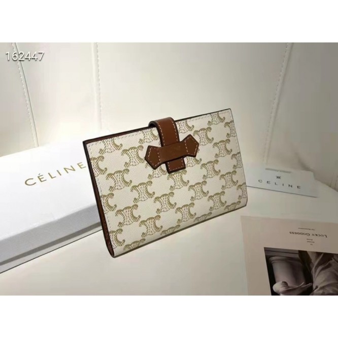 Celineンフレザーレットウォレット財布