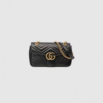 【芸能人愛用☆】GUCCI グッチ 〔GGマーモント〕キルティング スモール ショルダーバッグ ‎‎443497 DTDIT 1000