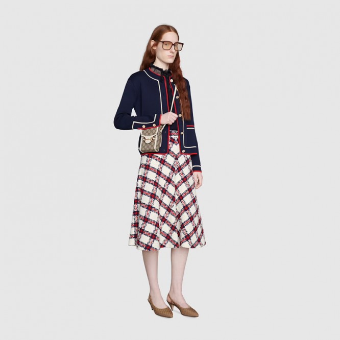 【オシャレ☆】GUCCI グッチ 〔グッチ ホースビット 1955〕ミニバッグ  GGスプリーム＆ホワイト レザー 625615 92TCG 9761
