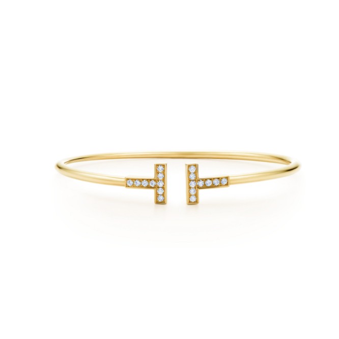 ★新品★Tiffany ティファニー ダイヤモンド ワイヤー ブレスレット 18K ゴールド GRP07784