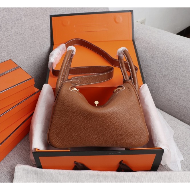 ★超入手困難★HERMES エルメス Lindy Mini リンディ ミニ ハンドバッグ ショルダーバッグ ブラウン H079086CK18-2