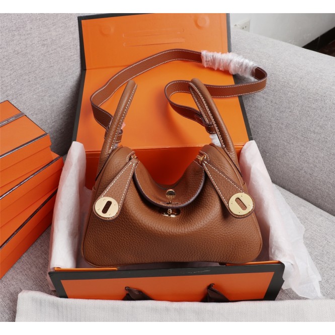 ★超入手困難★HERMES エルメス Lindy Mini リンディ ミニ ハンドバッグ ショルダーバッグ ブラウン H079086CK18-2