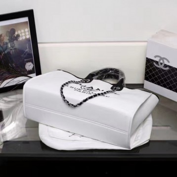 CHANELビーチキャンバスバッグキャンバストートショッピングバッグ