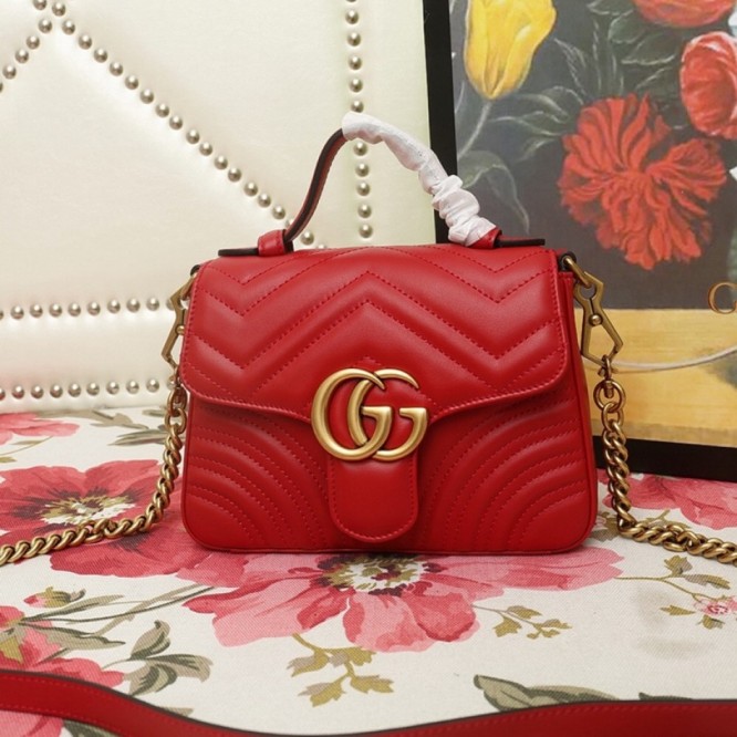 Gucci〔GGマーモント〕ミニ トップハンドルバッグ547260 