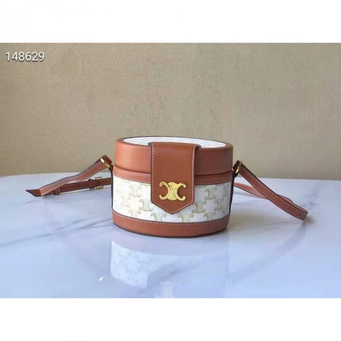 CelineTAMBOURTRIOMPHEミディアムレザーハンドバッグ