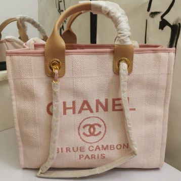 CHANELビーチキャンバスバッグキャンバストートショッピングバッグ