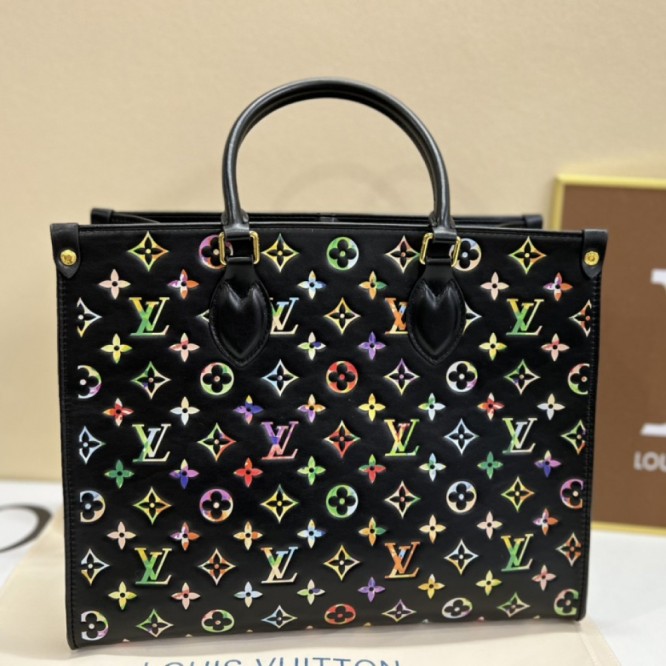 LV onthe カラープリント ショッピングバッグ トートバッグ