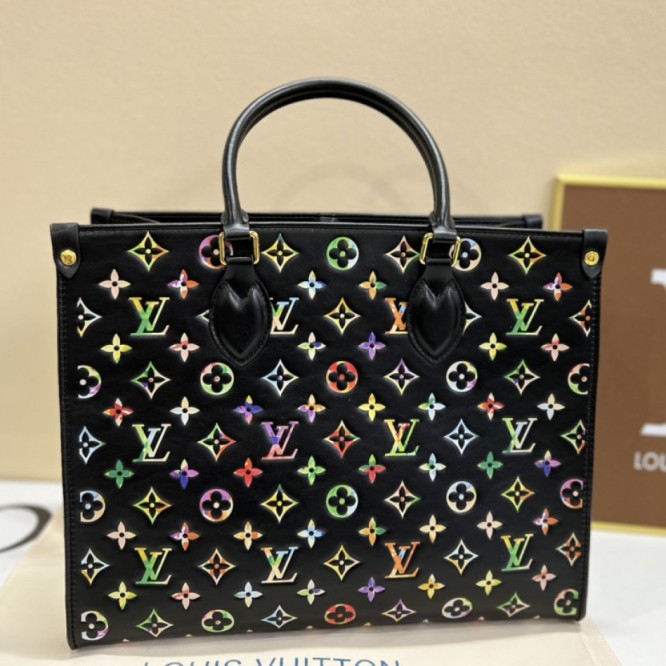 LV onthe カラープリント ショッピングバッグ トートバッグ
