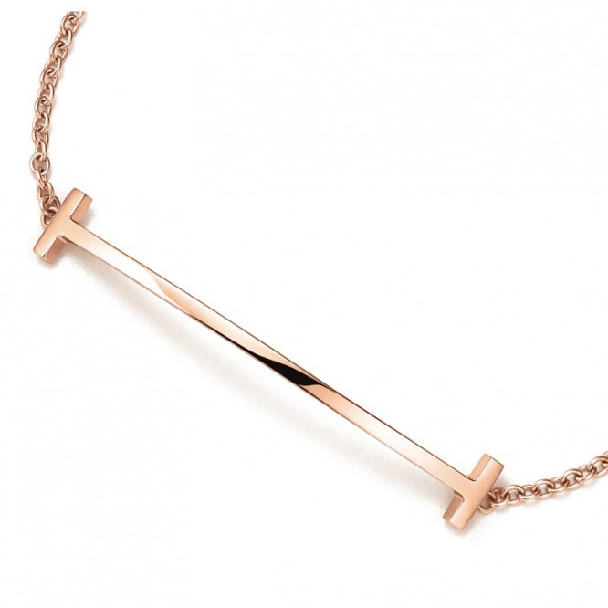 ★1129新品★Tiffany ティファニー T スマイル ブレスレット ローズゴールド GRP09015