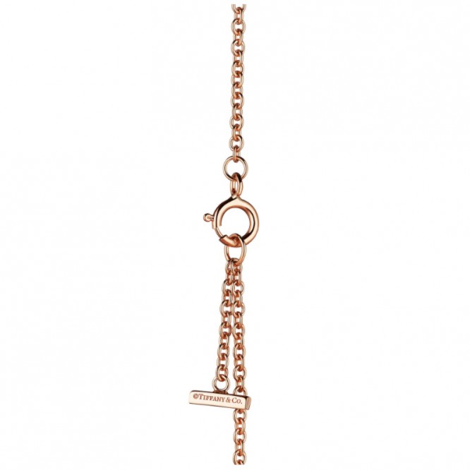 ★1129新品★Tiffany ティファニー T スマイル ブレスレット ローズゴールドにダイヤモンド GRP09052