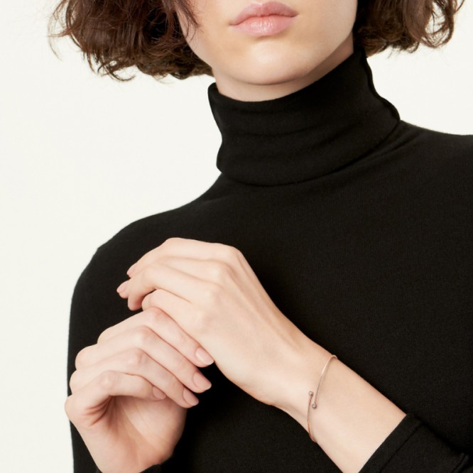 ★高品質・1203新品★Tiffany ティファニー エルサ・ペレッティ™ ダイヤモンド フープ シングルロウ バングル GRP09660