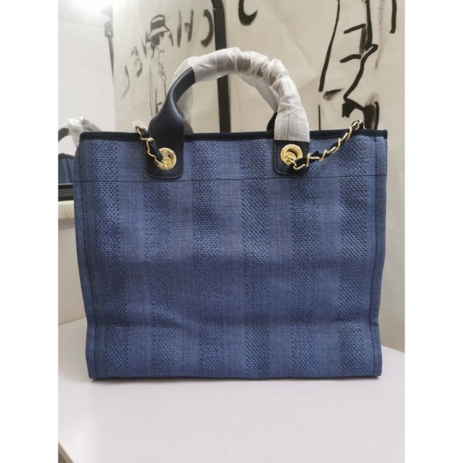CHANELビーチキャンバスバッグキャンバストートショッピングバッグ
