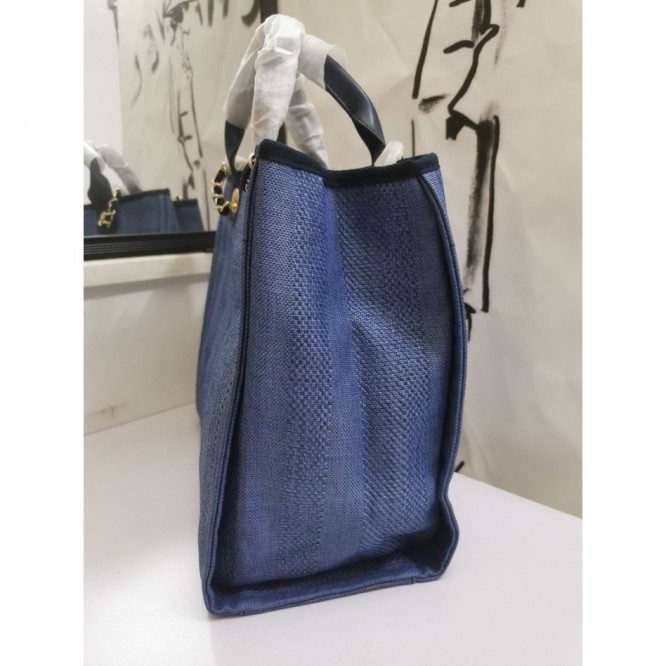 CHANELビーチキャンバスバッグキャンバストートショッピングバッグ
