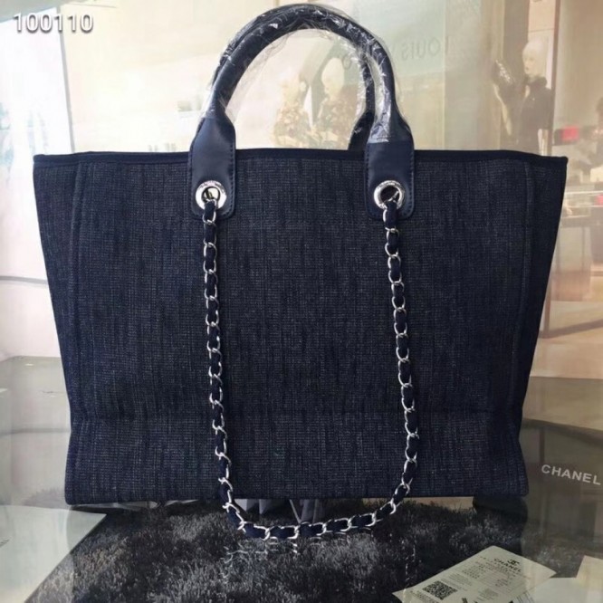 CHANELビーチキャンバスバッグキャンバストートショッピングバッグ
