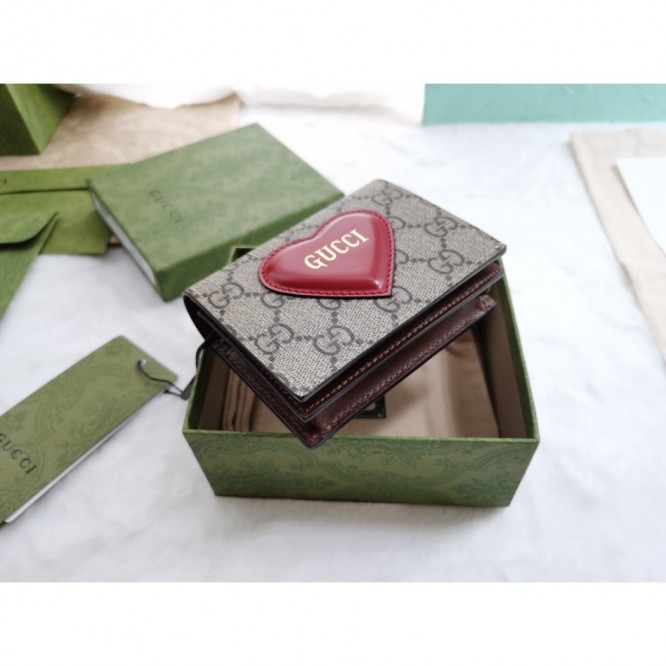 Gucciハート モチーフ付き カードケース ウォレット648848