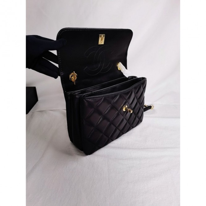 【CHANEL】トップハンドル フラップバッグ A92236