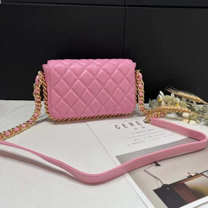 【CHANEL】 フラップバッグ ラムスキン ク
