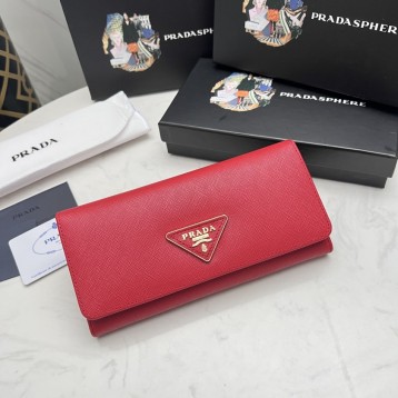 Pradaレザー コンチネンタルウォレット 財布 折財布
