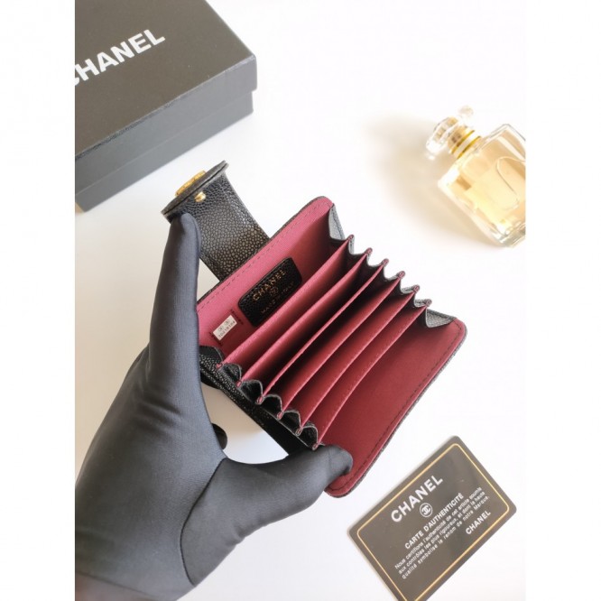 ChaneL・レザー コンチネンタルウォレット 財布 折財布