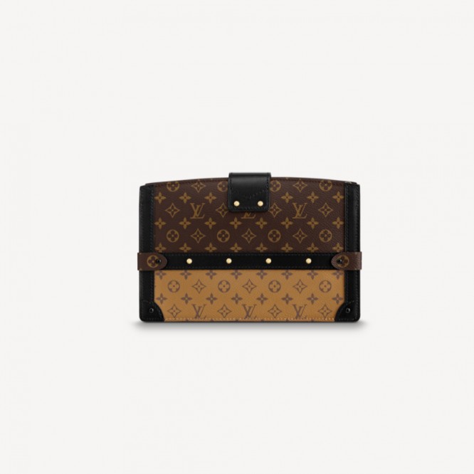 【直営購入】LOUIS VUITTON TRUNK CLUTCH トランククラッチ MONOGRAM REVERSE M43596