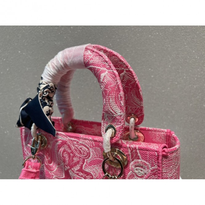 DIOR LADY D-LITE ミディアムバッグ ピンク