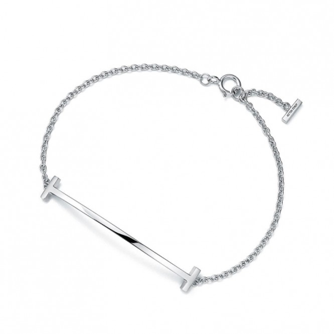 ★1129新品★Tiffany ティファニー T スマイル ブレスレット ホワイトゴールド GRP09016