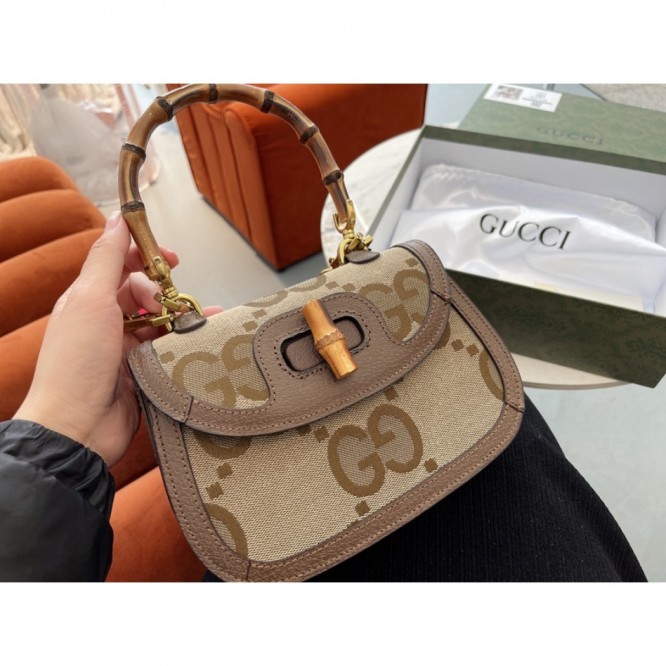 【GUCCI】スモール ジャンボ GG バンブー バッグ