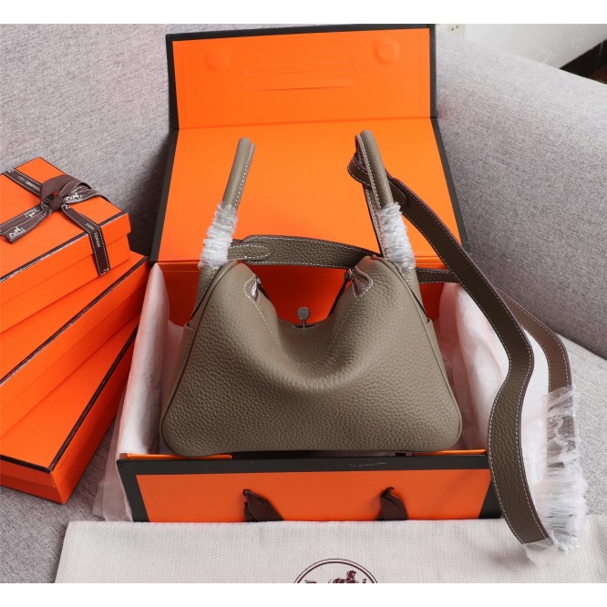 ★超入手困難★HERMES エルメス Lindy Mini リンディ ミニ ハンドバッグ ショルダーバッグ グレー H079086CK18-1