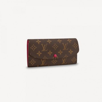 【完売必至】LOUIS VUITTON EMILIE ポルトフォイユ・エミリー フューシャ ウィメンズ 財布 M60697